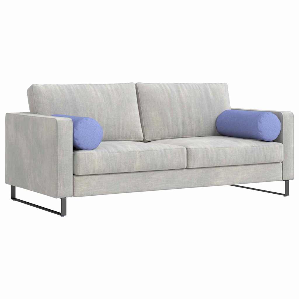 Bolsterkissen 2 Stück Jeans blau Ø 25 x 70 cm Stoff