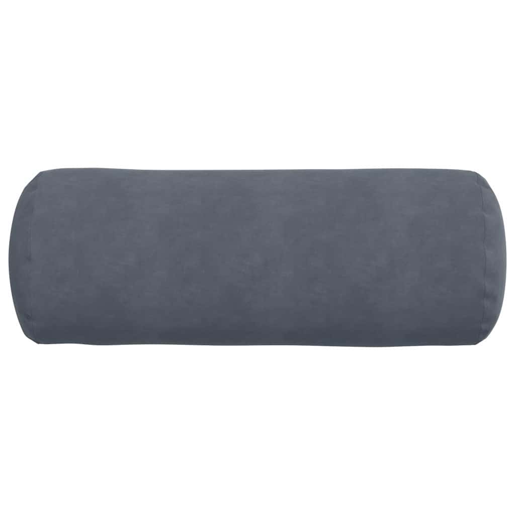 Bolster Cushions, 2-pack, Dark Grey, Ø 25 x 70 cm, Corduroy