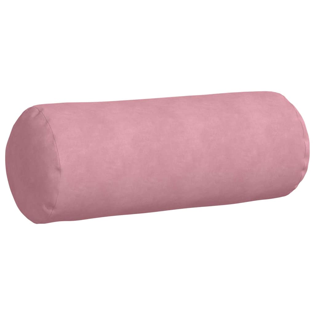 Bolster Pillows, 2 Pieces, Pink, Ø 25 x 70 cm Corduroy