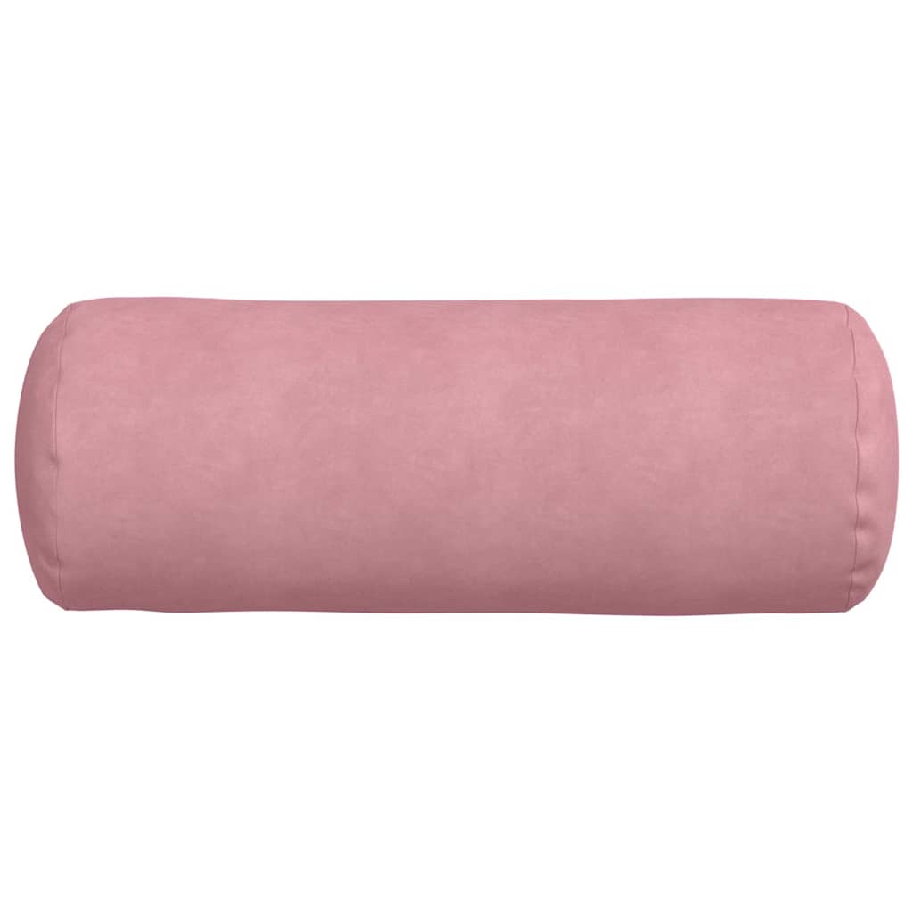 Bolster Pillows, 2 Pieces, Pink, Ø 25 x 70 cm Corduroy