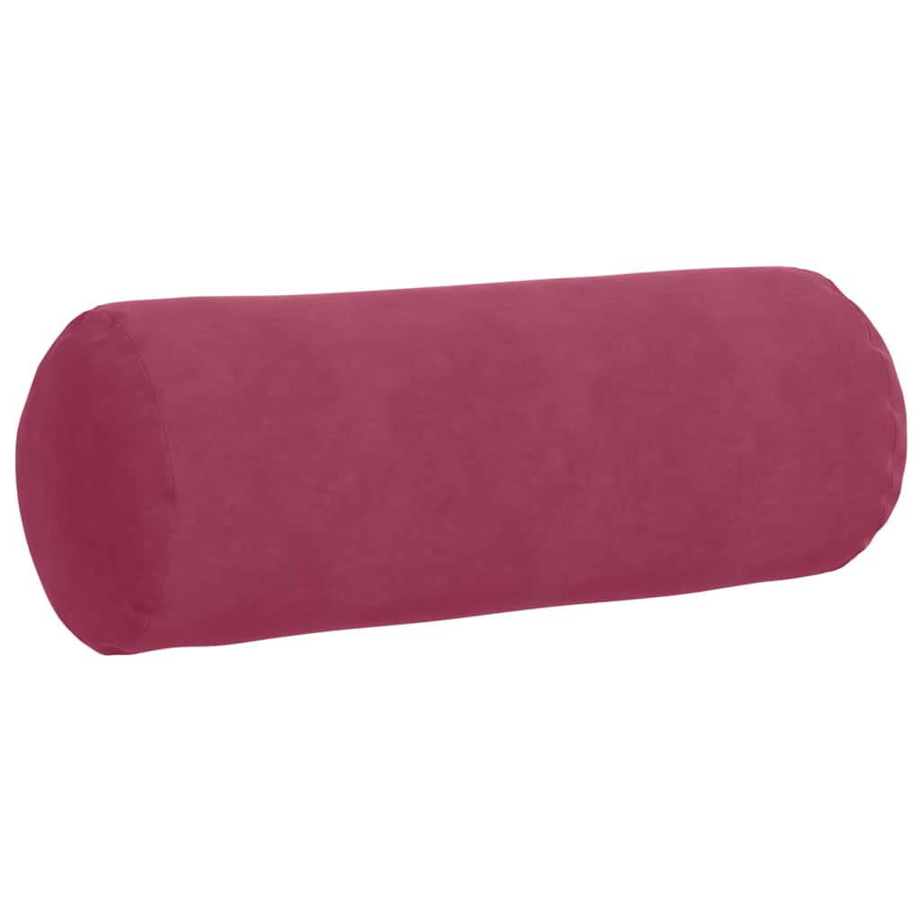 Bolster Cushions 2 Pieces Wine Red Ø 25 x 70 cm Corduroy Fabric