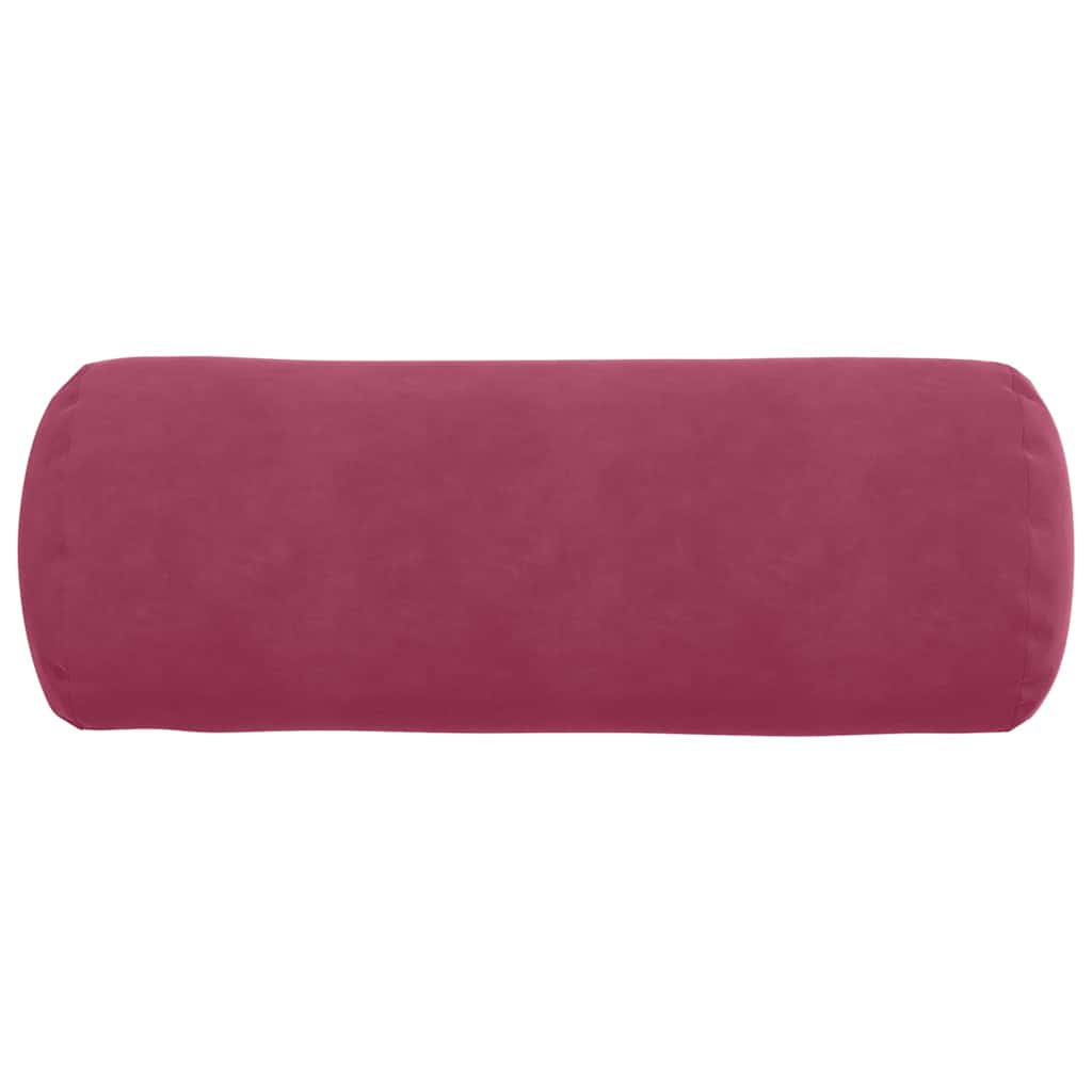 Bolster Cushions 2 Pieces Wine Red Ø 25 x 70 cm Corduroy Fabric