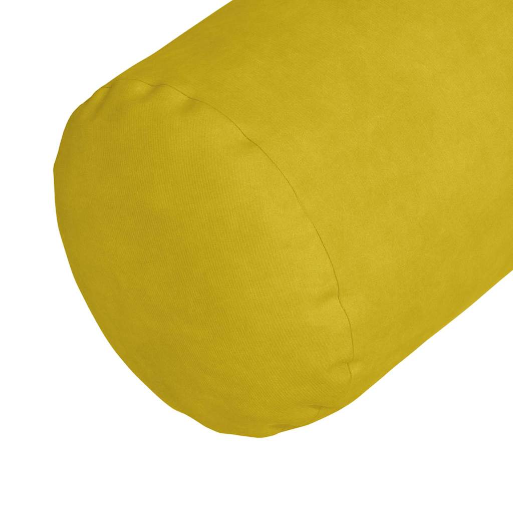 Bolsterkissen 2 Stück Gelb Ø 25 x 70 cm Cordstoff