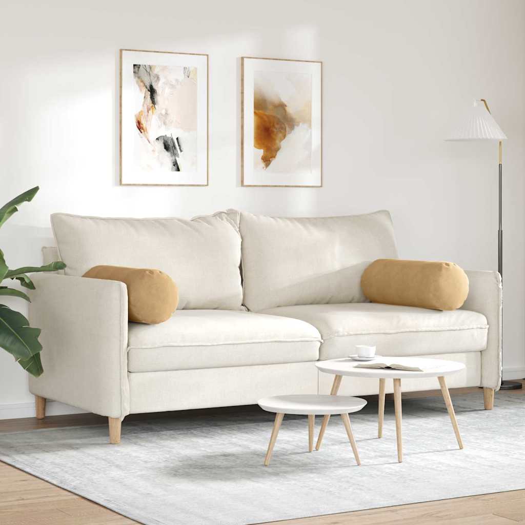 Bolsterkissen 2 Stück Braun Ø 25 x 70 cm Cordstoff