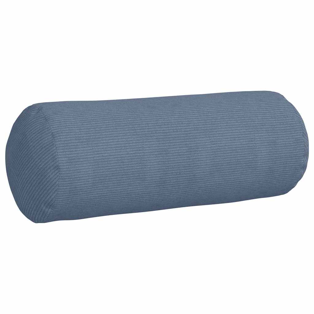 Bolster Pillows 2 Pieces Blue Ø 25 x 70 cm Corduroy Fabric