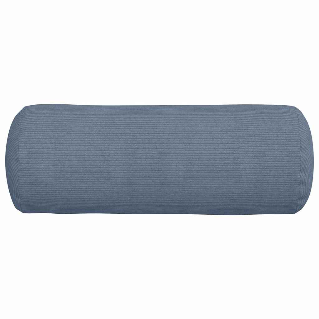 Bolster Pillows 2 Pieces Blue Ø 25 x 70 cm Corduroy Fabric