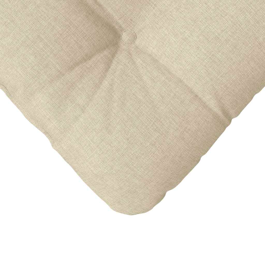 Coussins d'assise 4 pcs Crème 40 x 40 x 12 cm Tissu