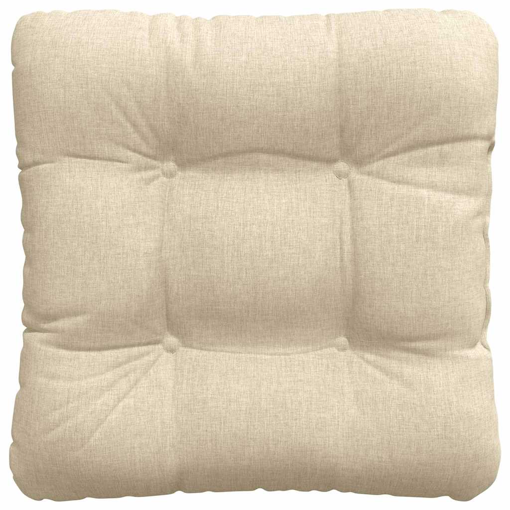 Coussins d'assise 4 pcs Crème 40 x 40 x 12 cm Tissu