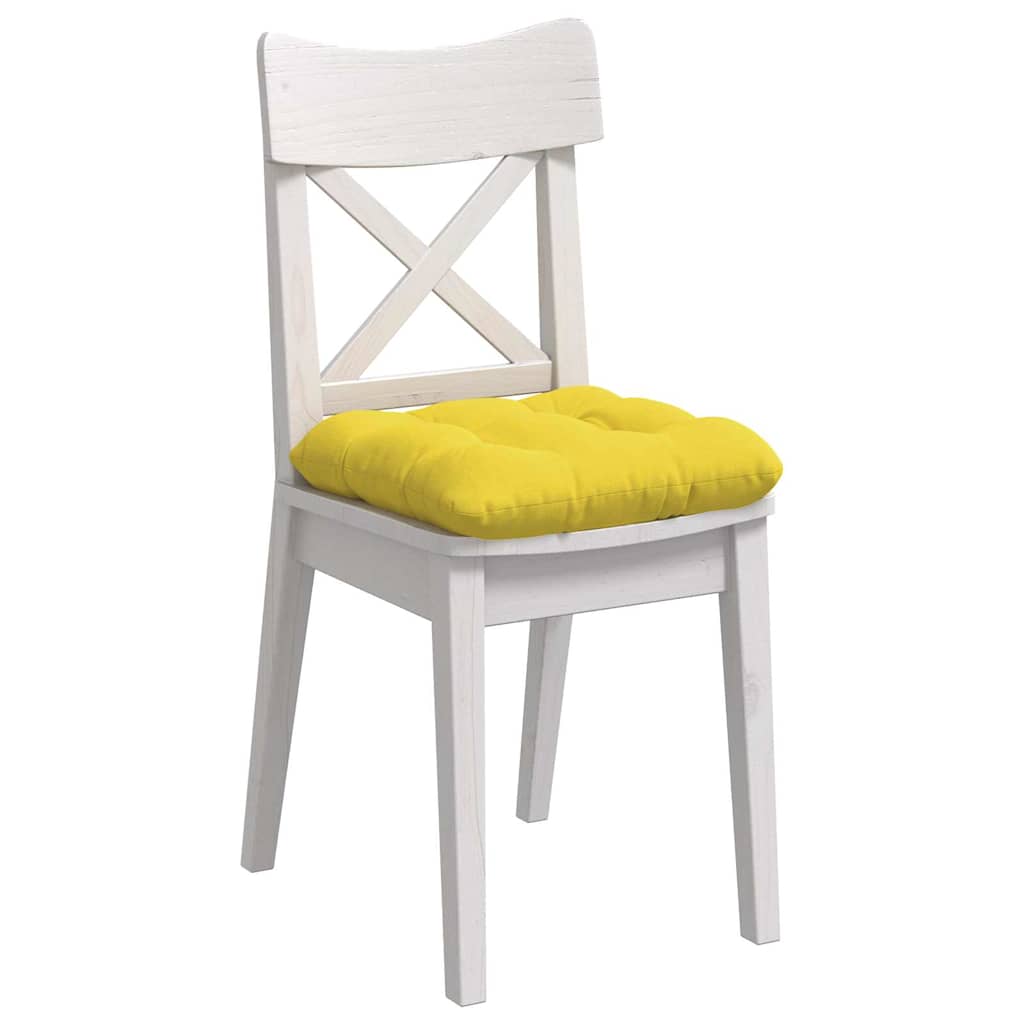 Sitzkissen 4 pcs Helles Gelb 40 x 40 x 12 cm Stoff