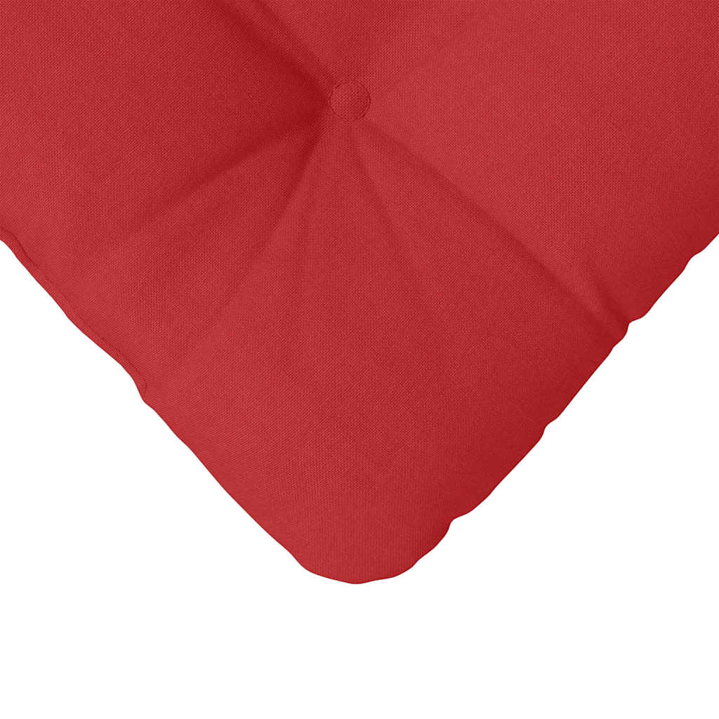 Coussins d'assise 4 pcs Rouge 40 x 40 x 12 cm Tissu