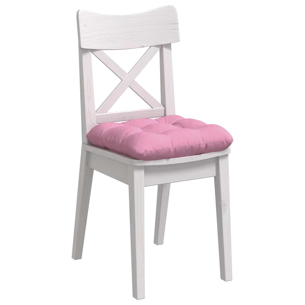 Coussins de chaise 4 pcs Rose 40 x 40 x 12 cm Tissu