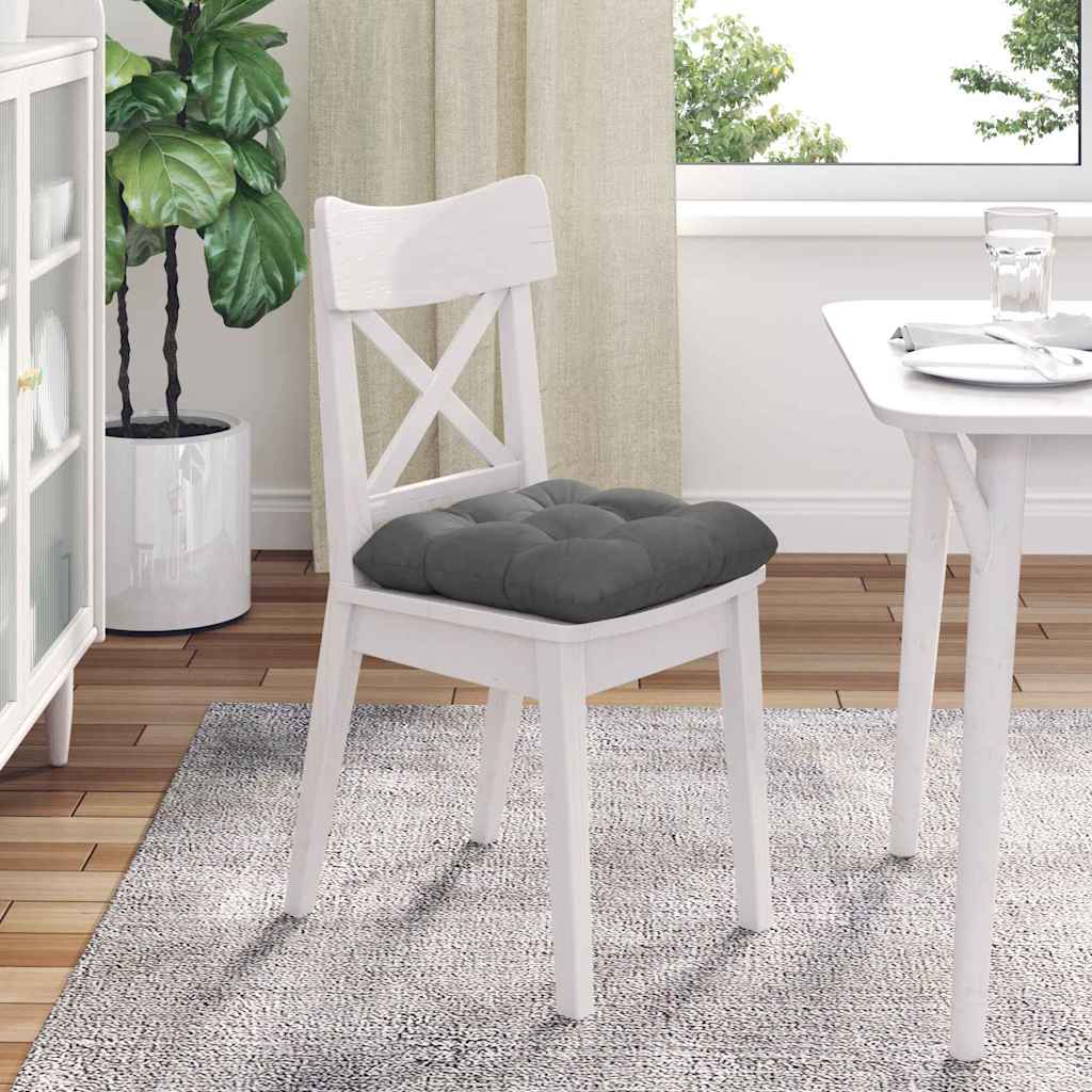 Sitzkissen 4 pcs Dunkelgrau 40 x 40 cm Mikrofaserstoff
