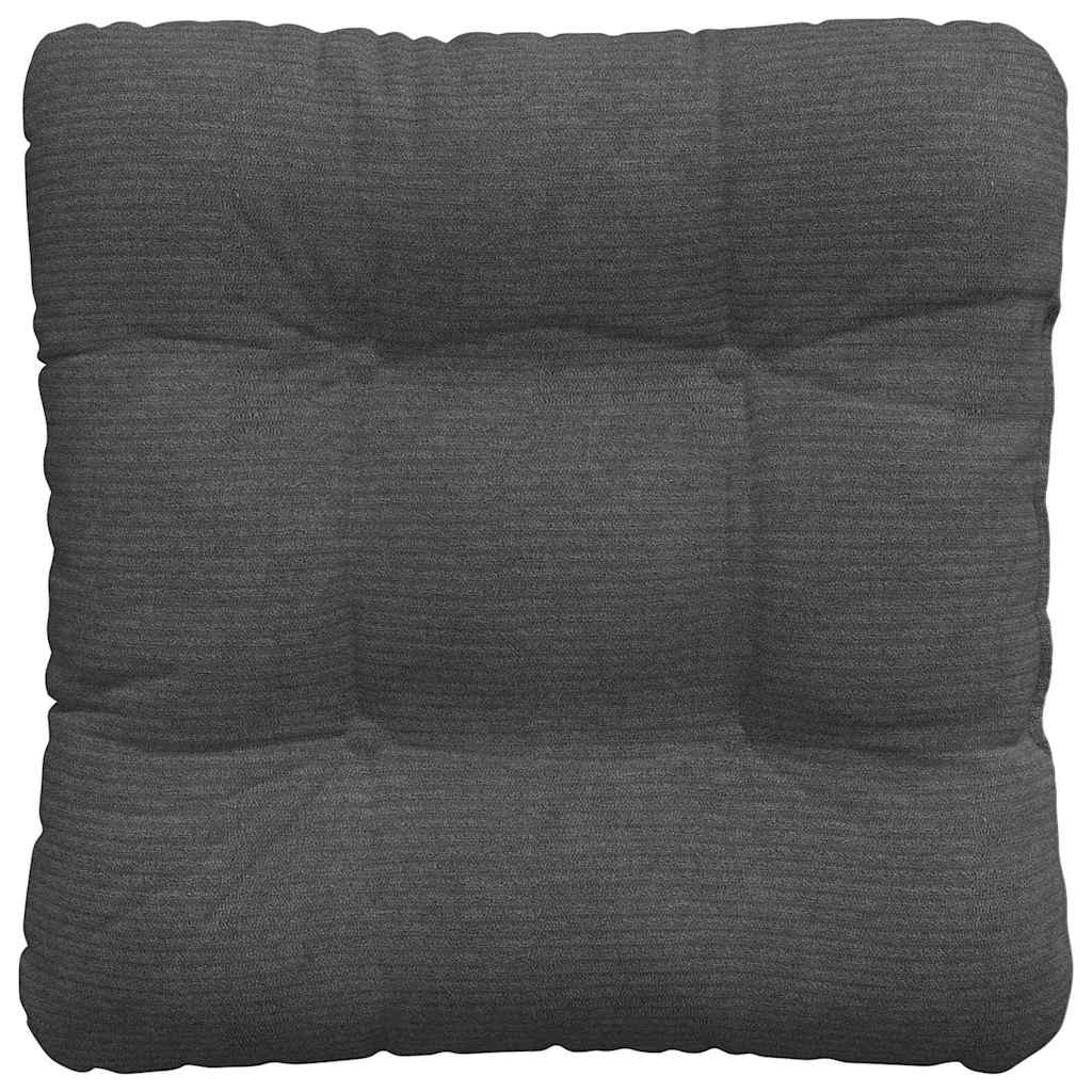 Coussins d'assise 4 pcs Gris foncé 40 x 40 cm Tissu côtelé