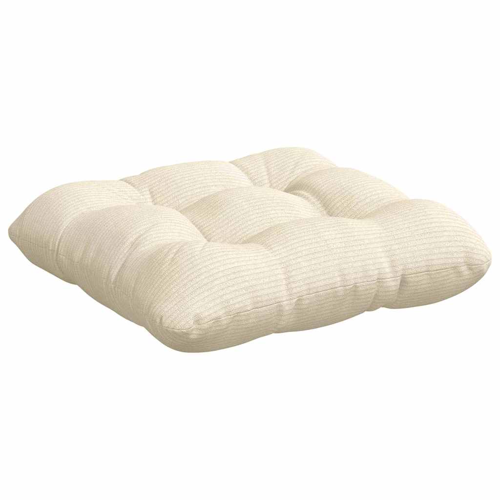 Coussins de chaise 4 pcs Crème 40 x 40 cm Velours côtelé