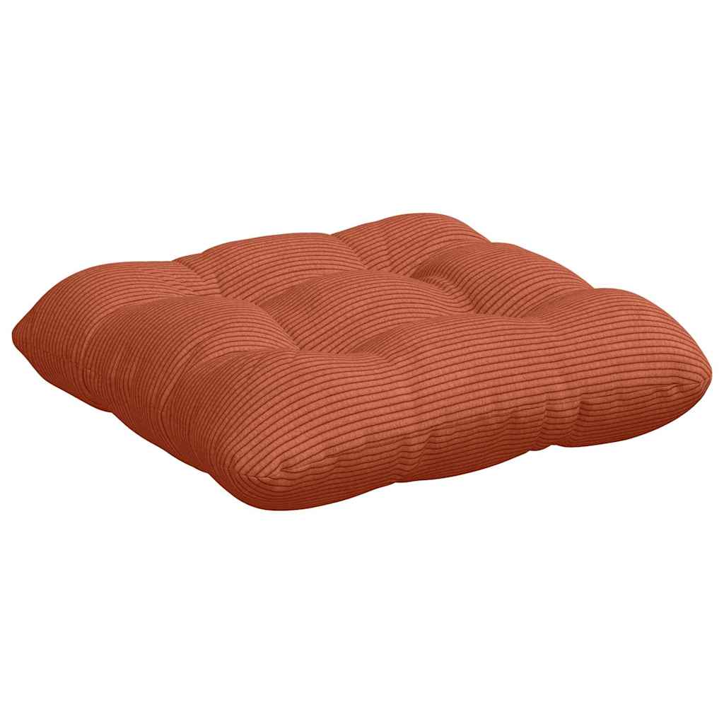 Coussins de chaise 4 pcs Rouge-Orange 40 x 40 cm Velours côtelé