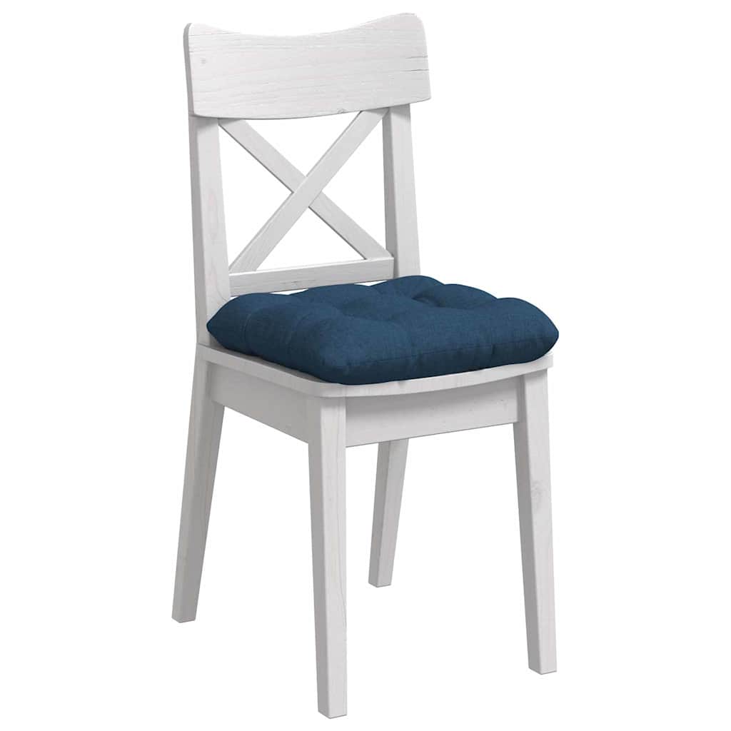 Seat Cushions 4 pcs Blue 45 x 45 x 12 cm Fabric