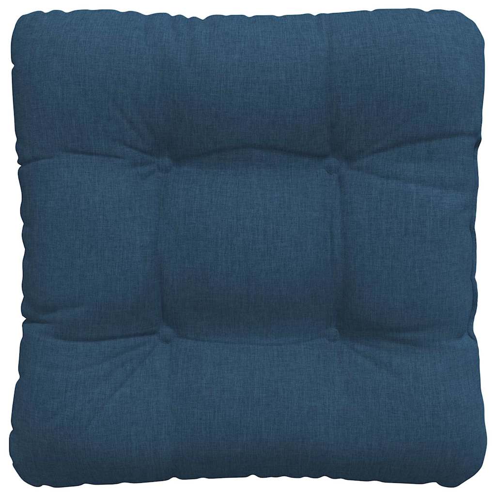 Seat Cushions 4 pcs Blue 45 x 45 x 12 cm Fabric