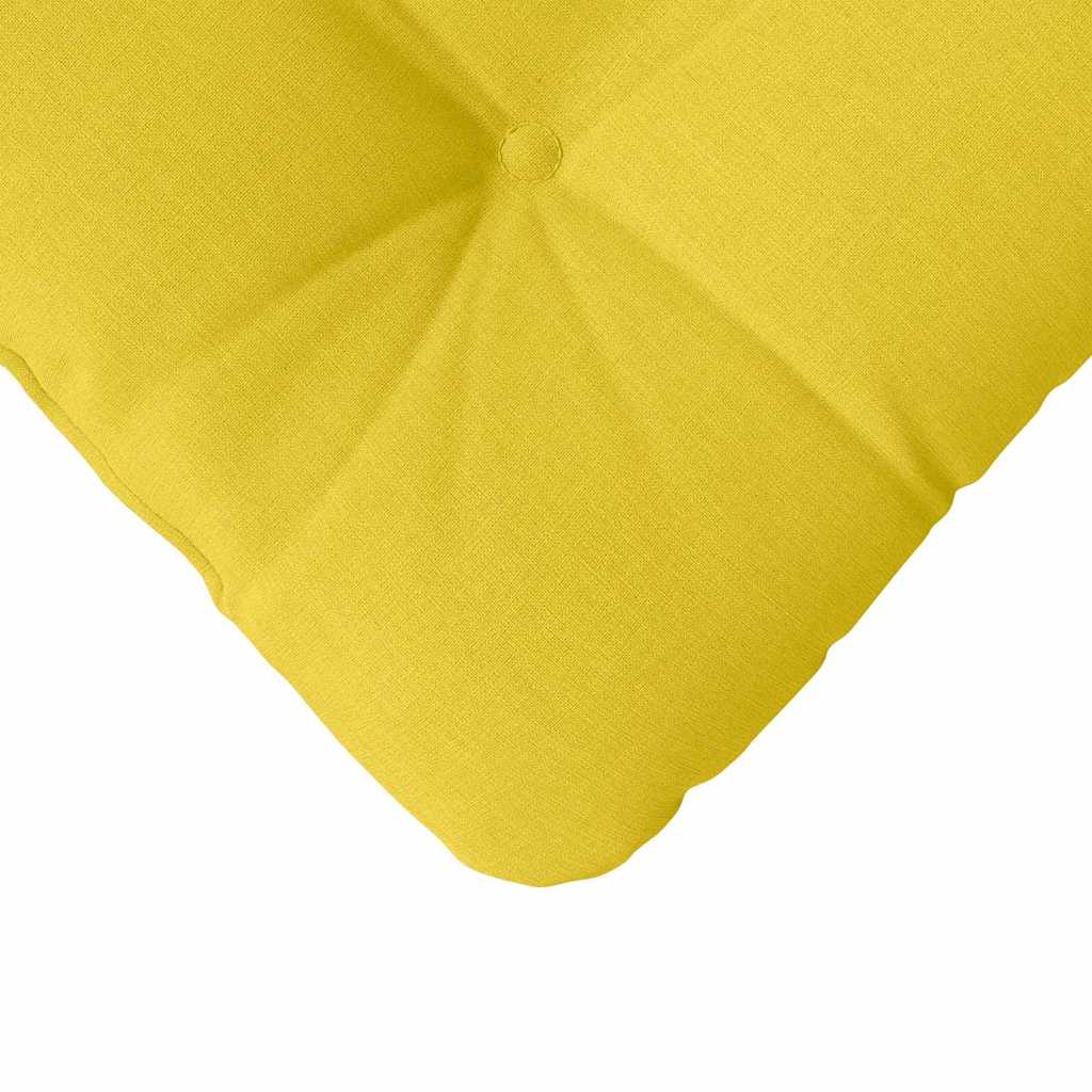 Coussins de chaise 4 pcs Jaune clair 45 x 45 x 12 cm Tissu