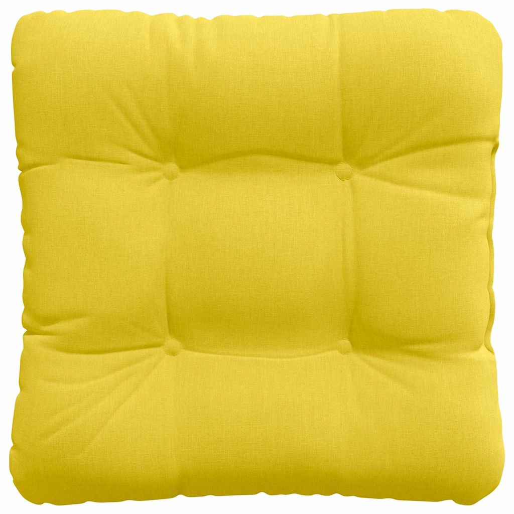 Coussins de chaise 4 pcs Jaune clair 45 x 45 x 12 cm Tissu