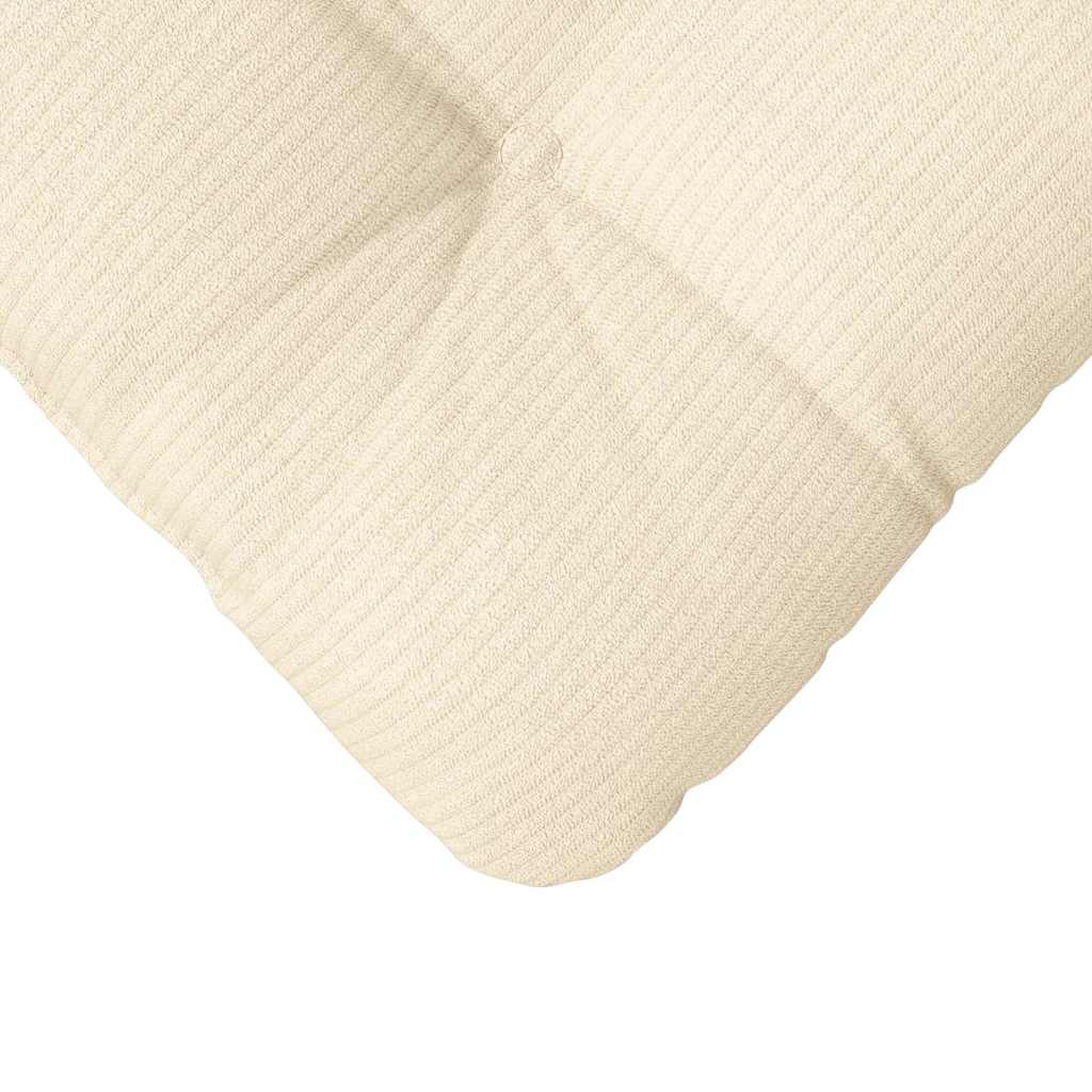 Seat Cushions 4 pcs Cream 45 x 45 cm Corduroy