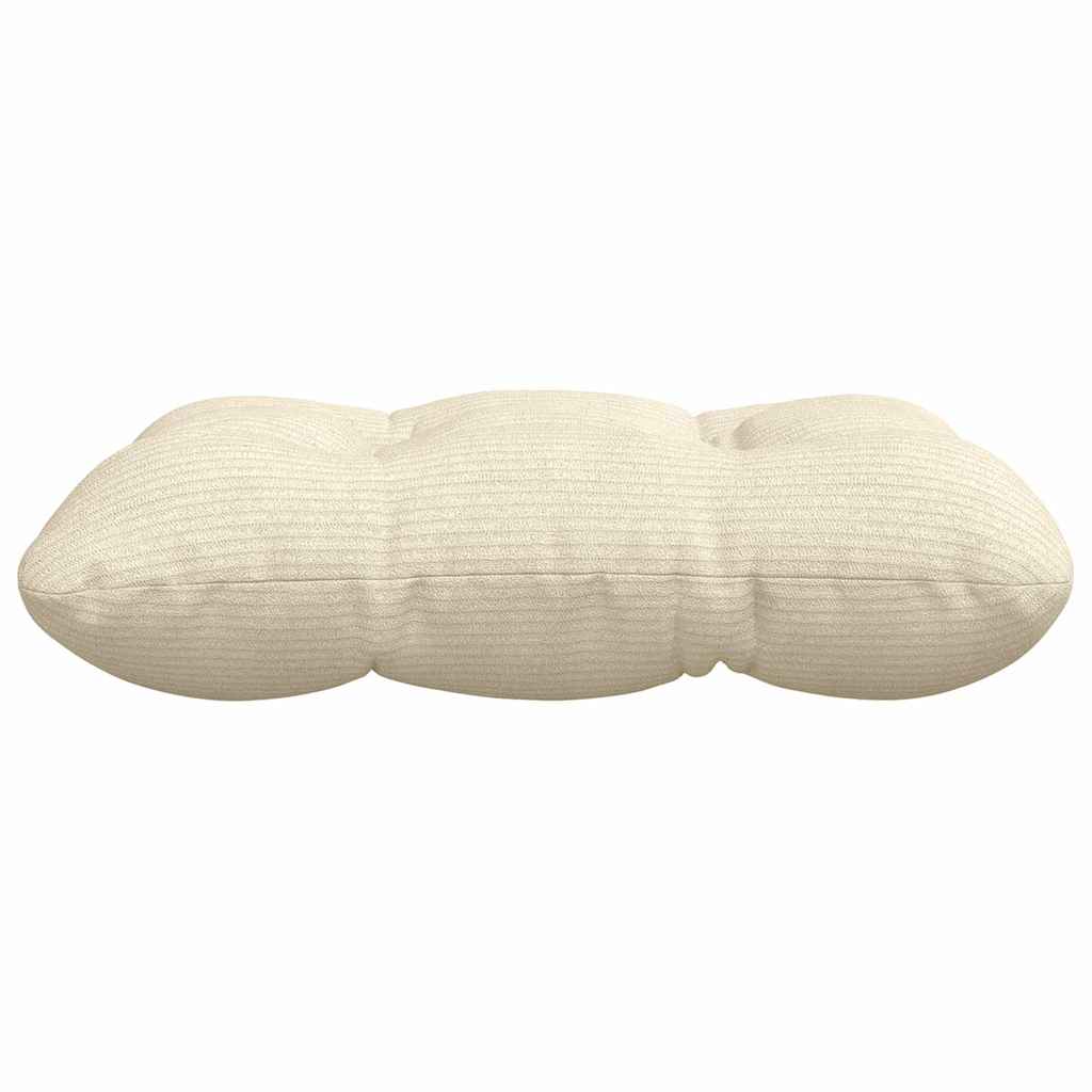 Seat Cushions 4 pcs Cream 45 x 45 cm Corduroy