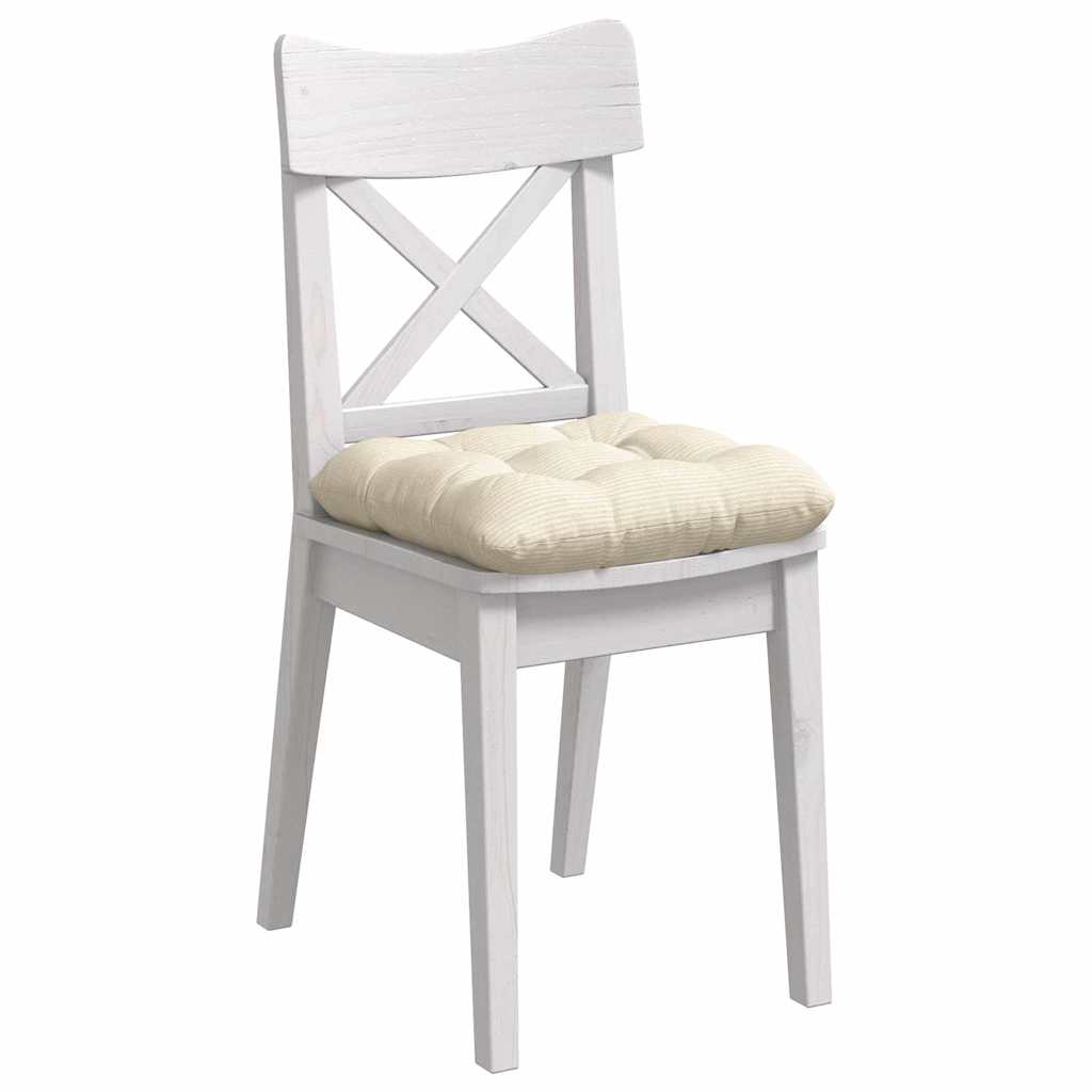 Seat Cushions 4 pcs Cream 45 x 45 cm Corduroy