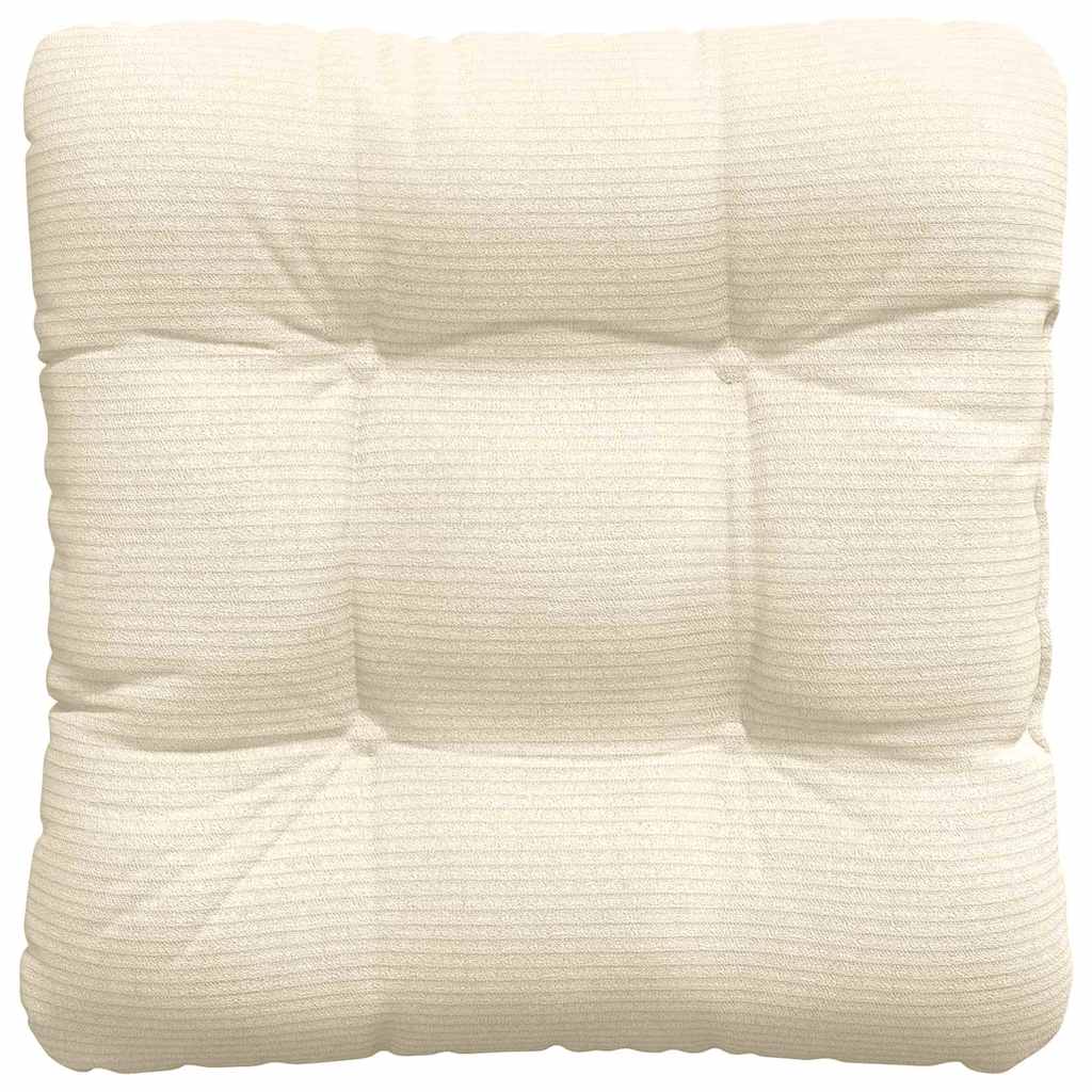 Seat Cushions 4 pcs Cream 45 x 45 cm Corduroy