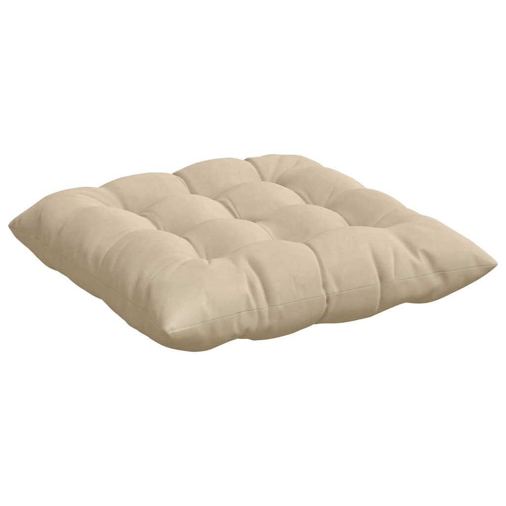 Coussins de chaise 4 pièces Crème 40 x 40 x 6 cm Microfibre