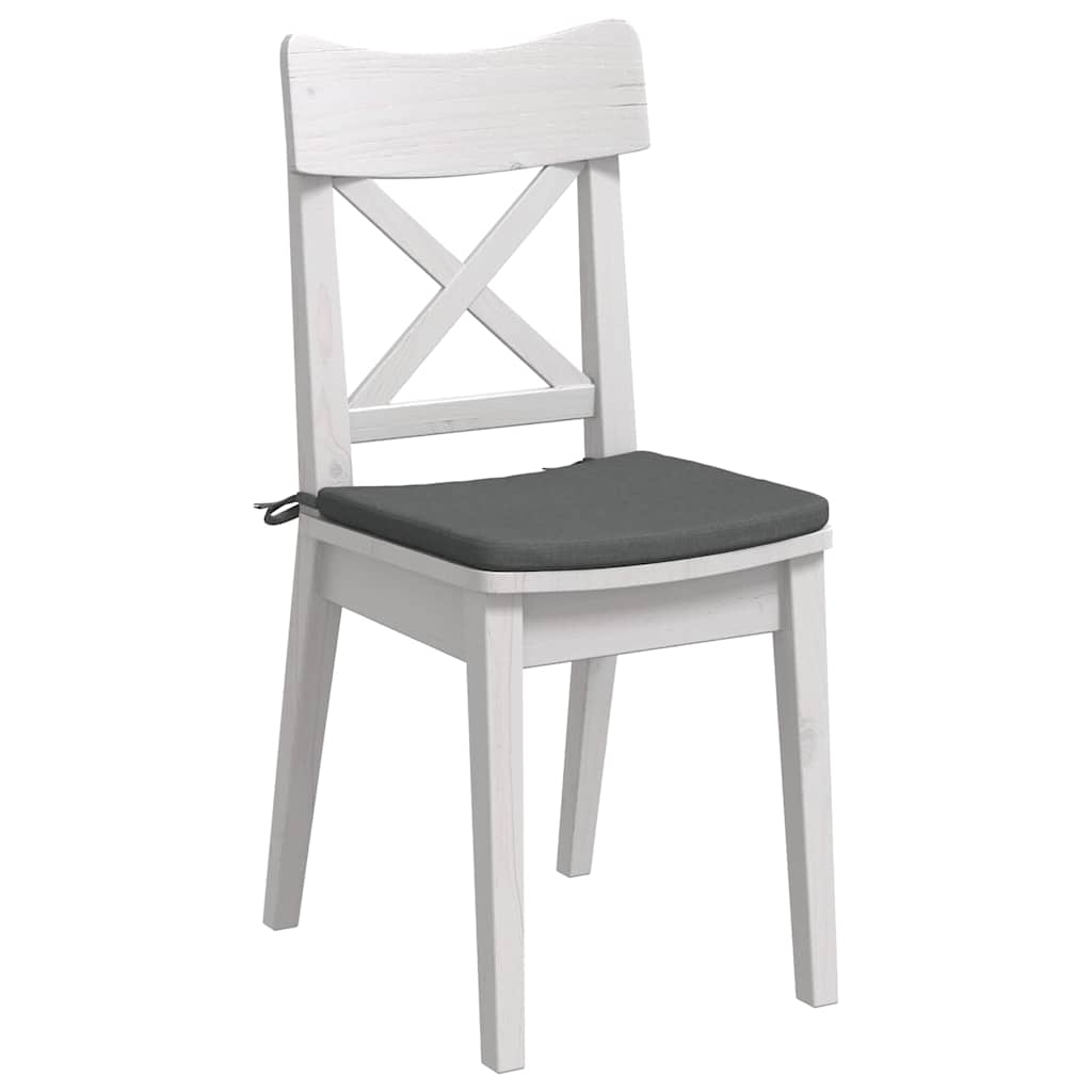 Coussins de chaise 4 pcs Gris foncé 40 x 40 x 3 cm Tissu