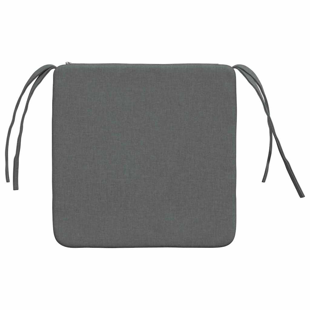 Coussins de chaise 4 pcs Gris foncé 40 x 40 x 3 cm Tissu