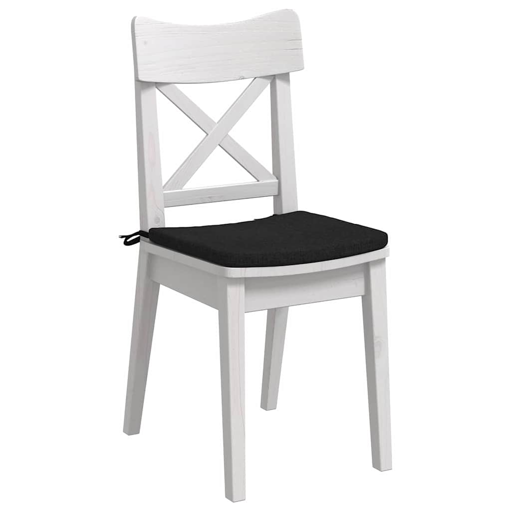 Coussins de chaise 4 pcs Noir 40 x 40 x 3 cm Tissu