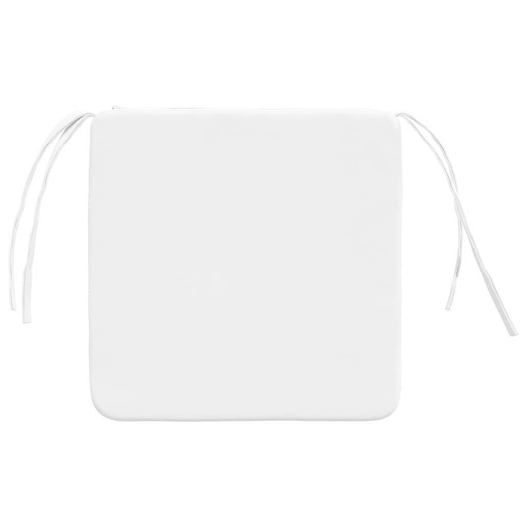 Coussins de chaise 4 pièces Blanc 40 x 40 x 3 cm Tissu