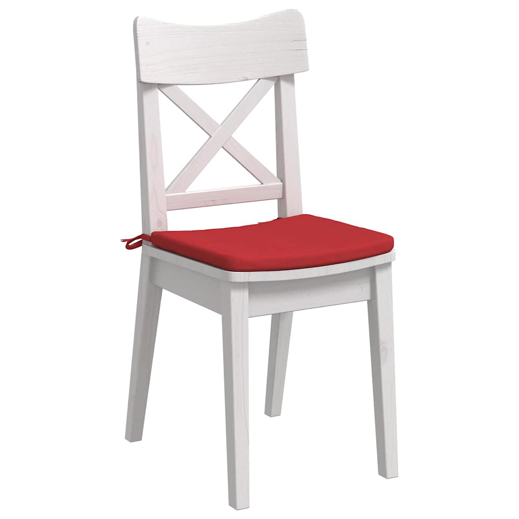 Seat Cushions 4 pcs Red 40 x 40 x 3 cm Fabric