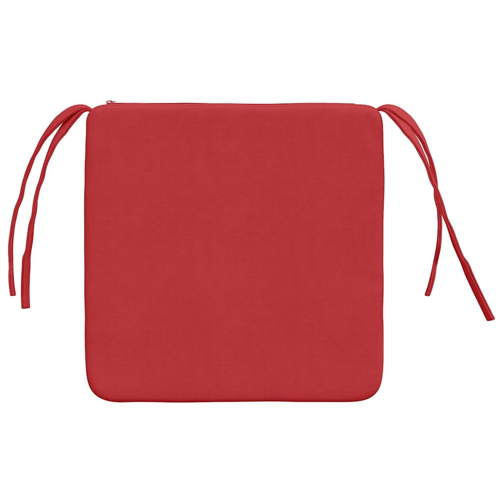 Seat Cushions 4 pcs Red 40 x 40 x 3 cm Fabric