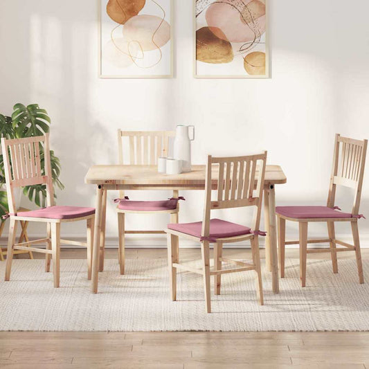 Coussins d'assise 4 pcs Rose 40 x 40 x 3 cm Velours