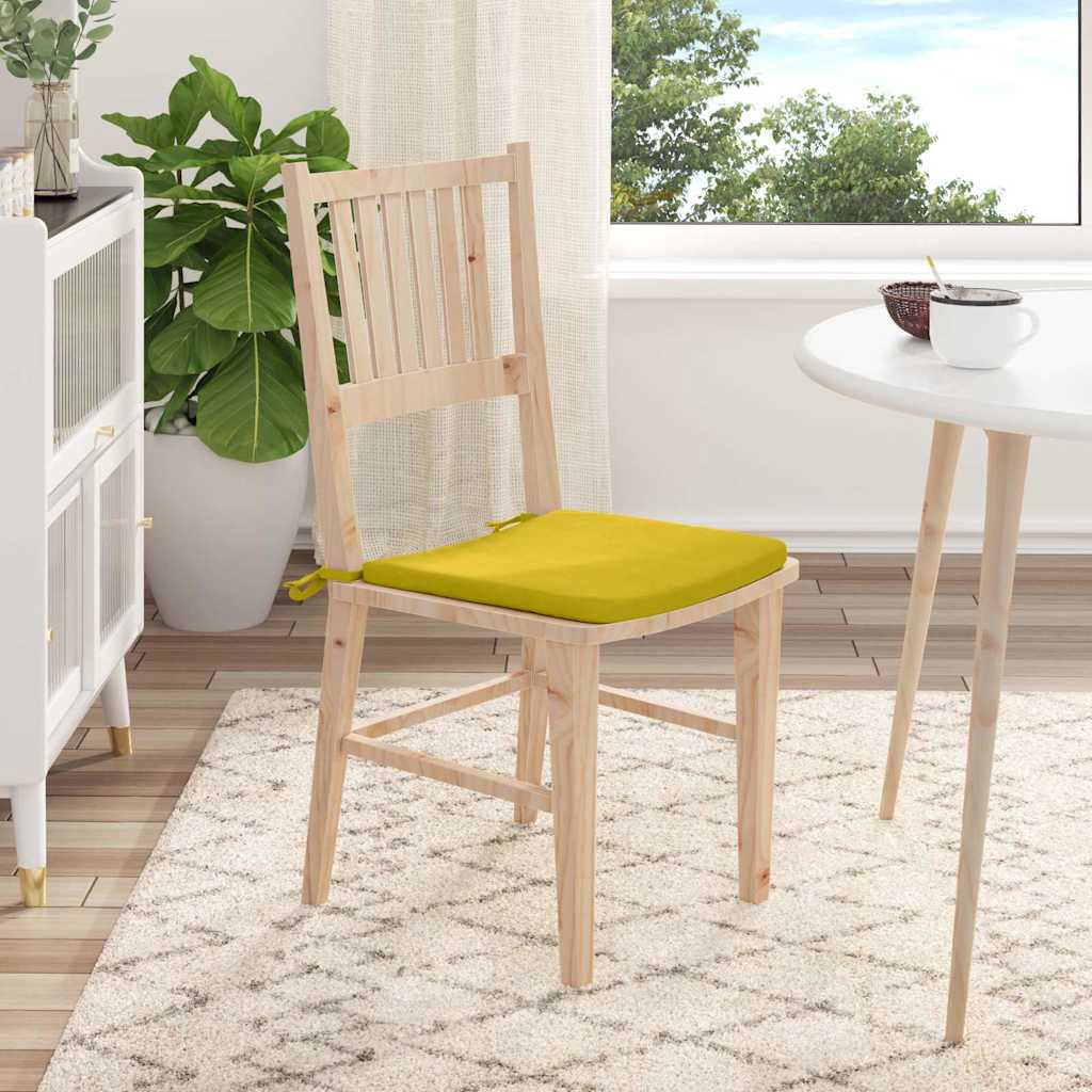 Sitzkissen 4 pcs Gelb 40 x 40 x 3 cm Samt