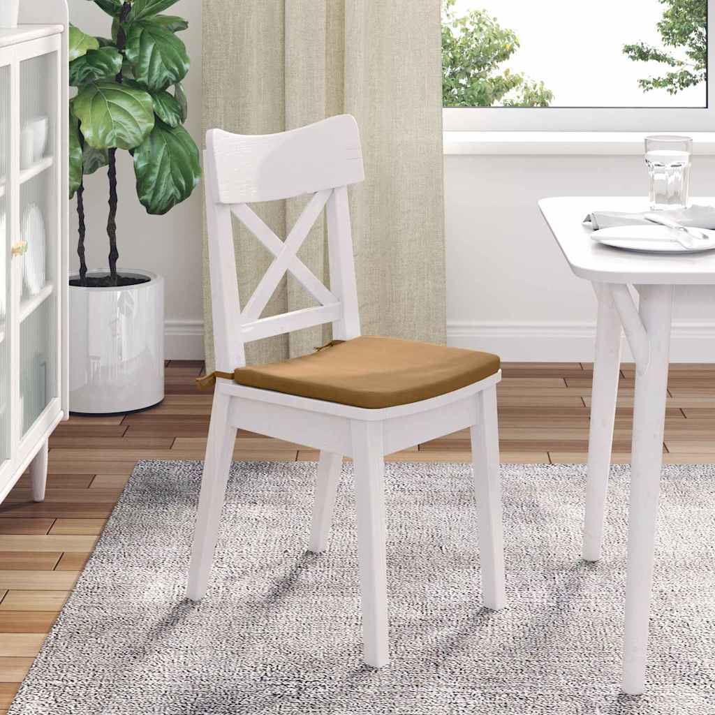 Sitzkissen 4 pcs Braun 40 x 40 x 3 cm Samt