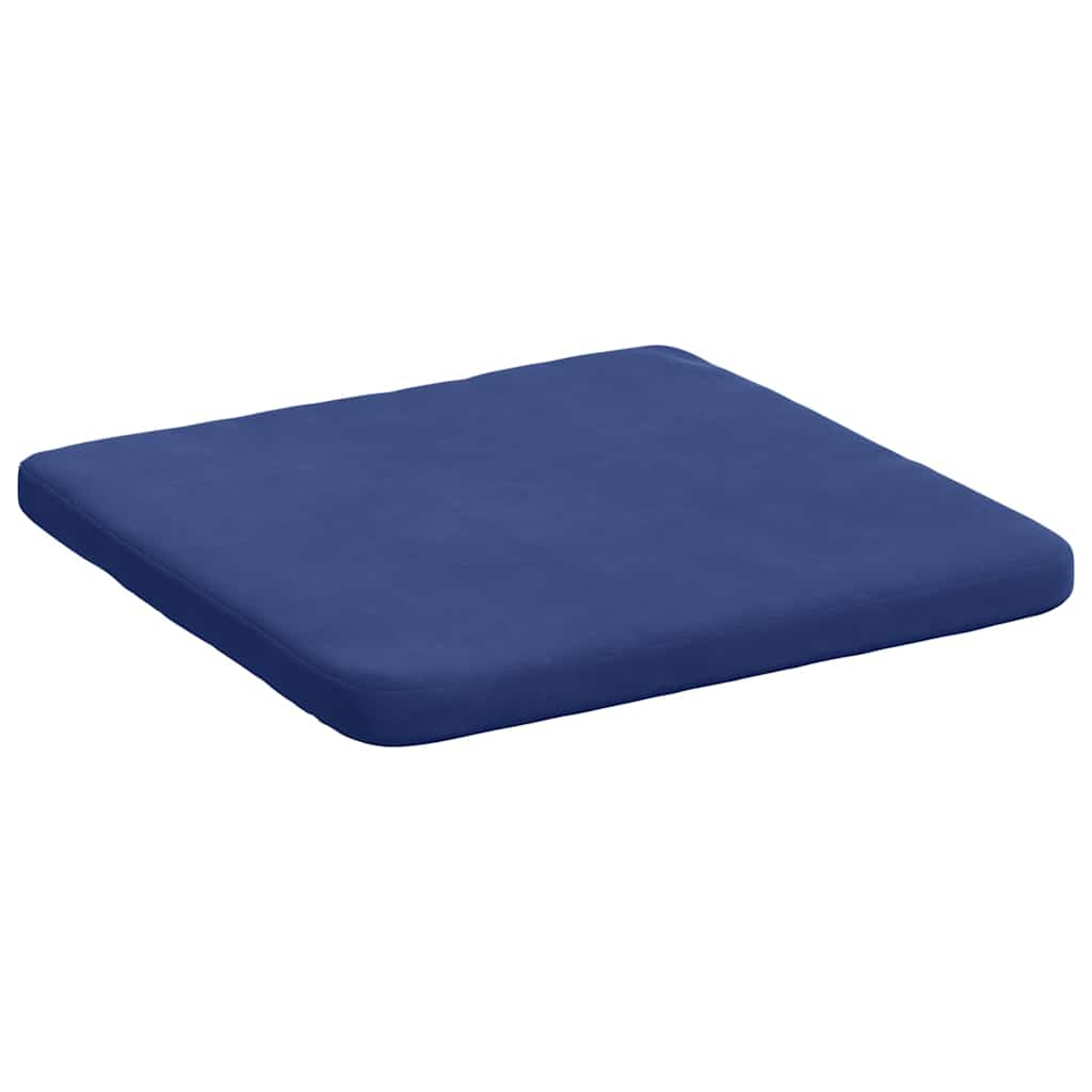 Coussins d'assise 4 pcs bleu police 40 x 40 x 3 cm velours