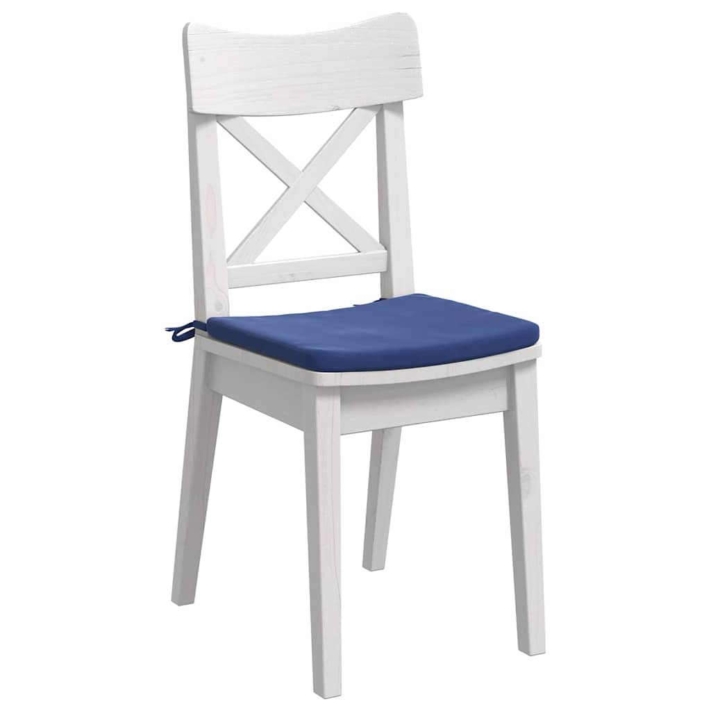 Coussins d'assise 4 pcs bleu police 40 x 40 x 3 cm velours