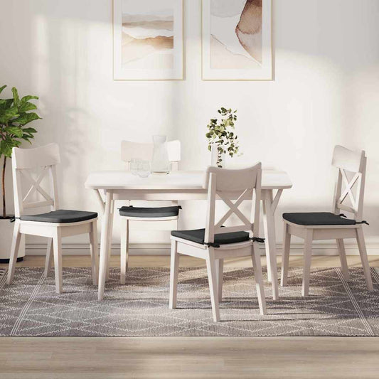 Coussins de chaise 4 pcs Gris foncé 40 x 40 x 3 cm Velours côtelé