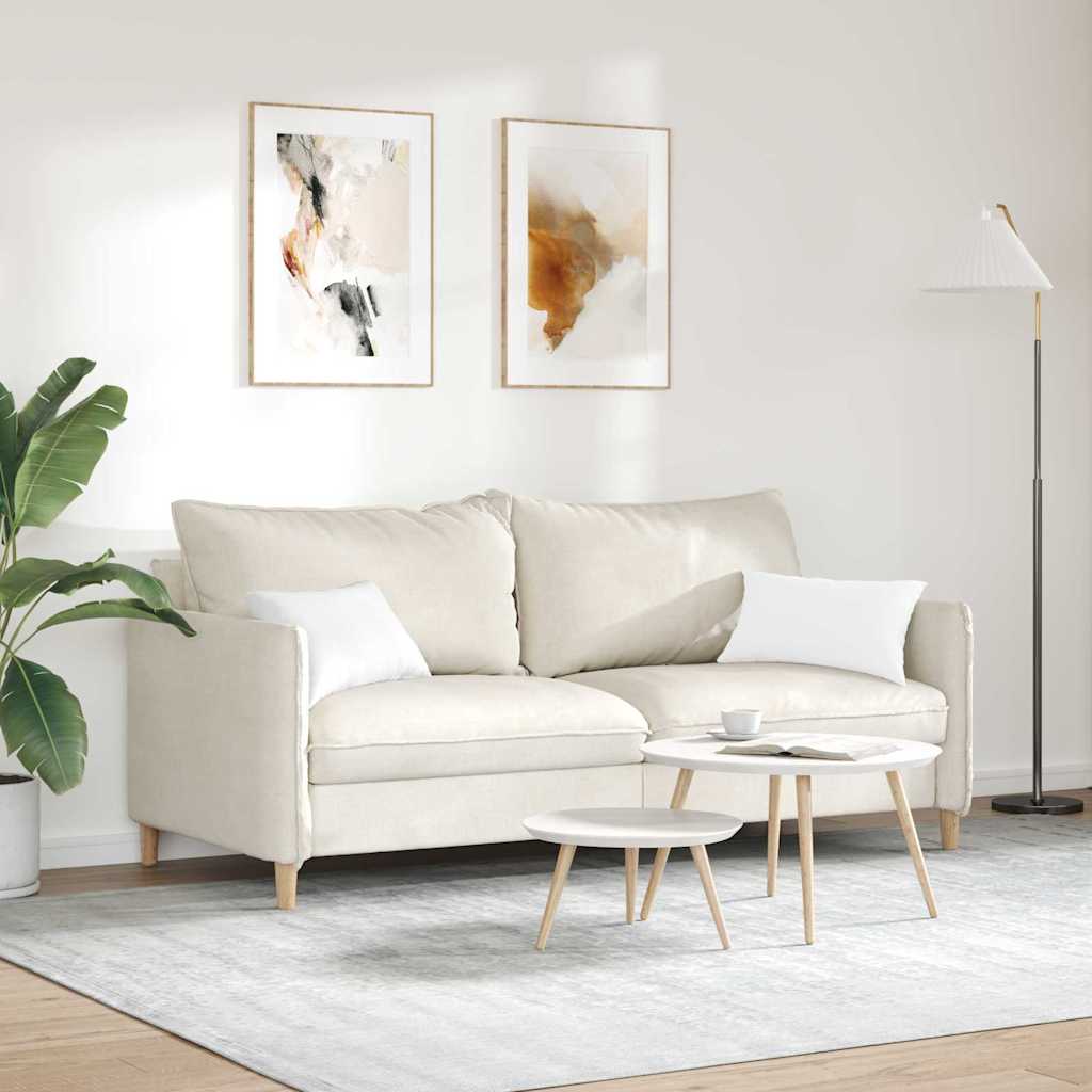Sofa Cushions 2 pcs White 50 x 30 cm Fabric
