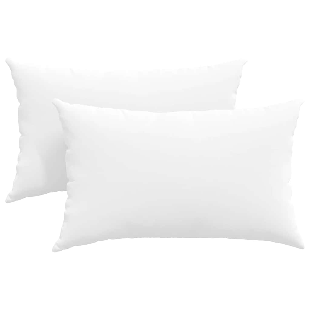 Sofa Cushions 2 pcs White 50 x 30 cm Fabric