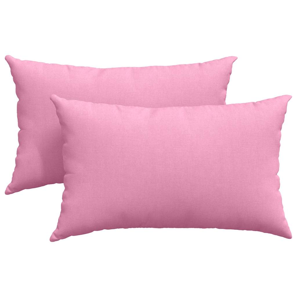 Couch Cushions 2 pcs Pink 50 x 30 cm Fabric
