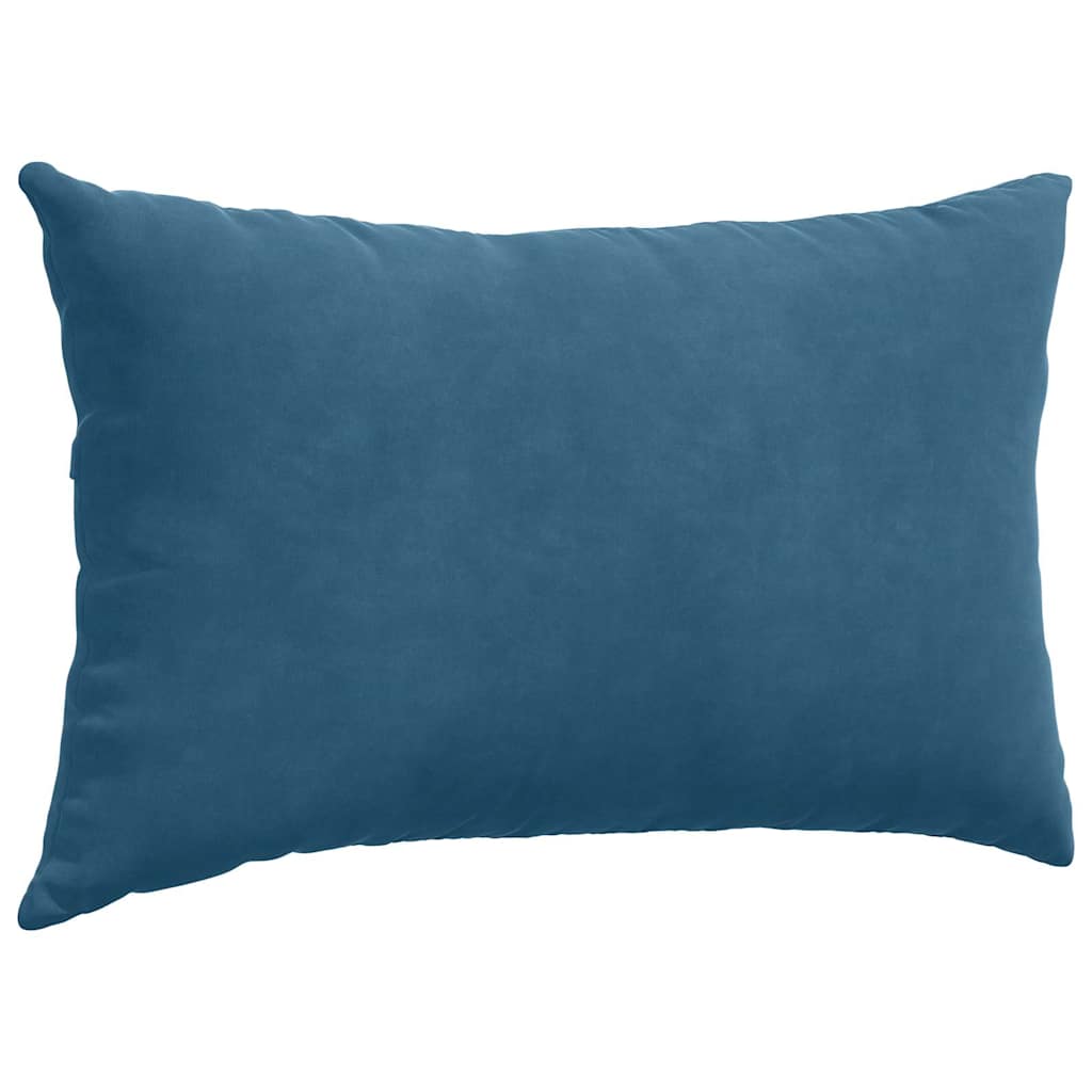 Coussins de canapé 2 pièces bleu 50 x 30 cm velours côtelé
