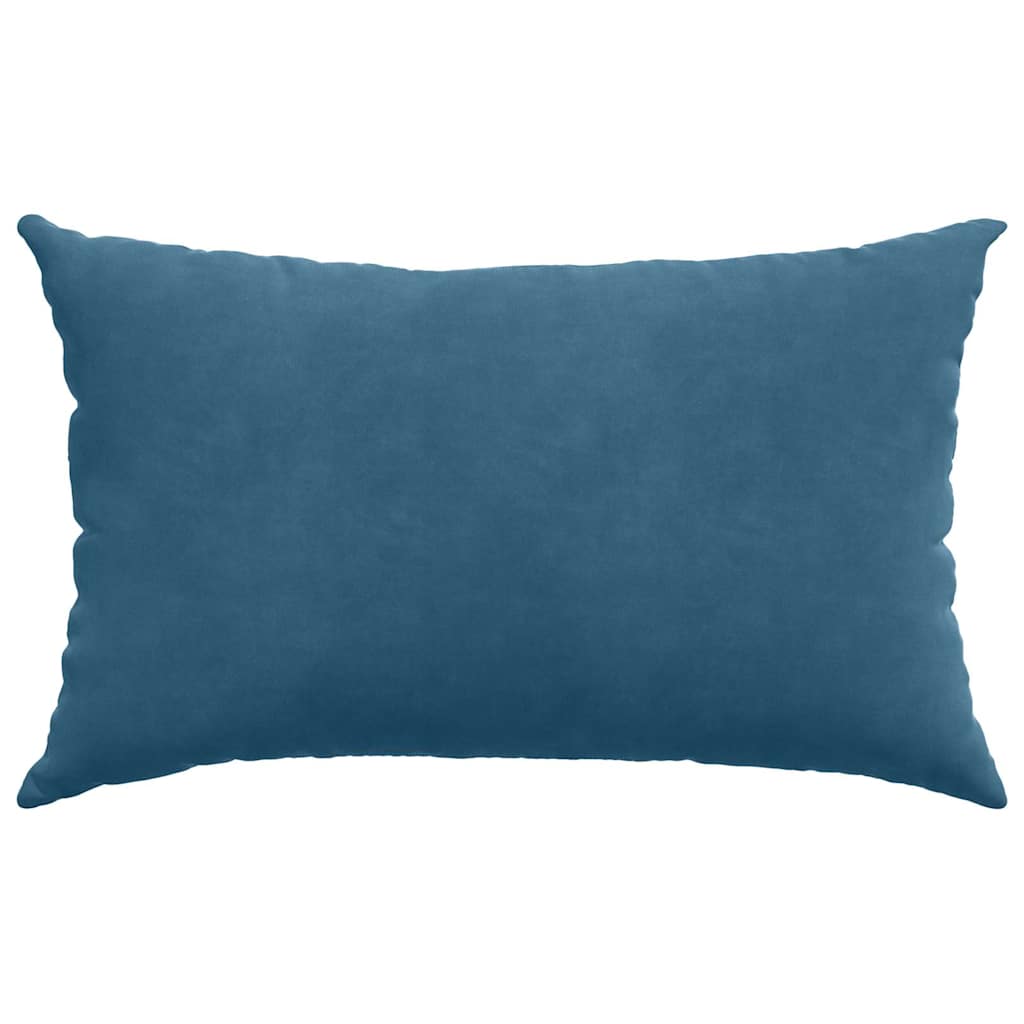 Coussins de canapé 2 pièces bleu 50 x 30 cm velours côtelé