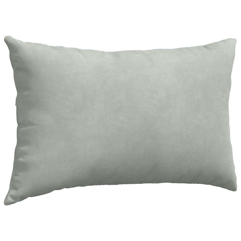 Sofa Cushions 2 Pieces Light Grey 50 x 30 cm Corduroy Fabric