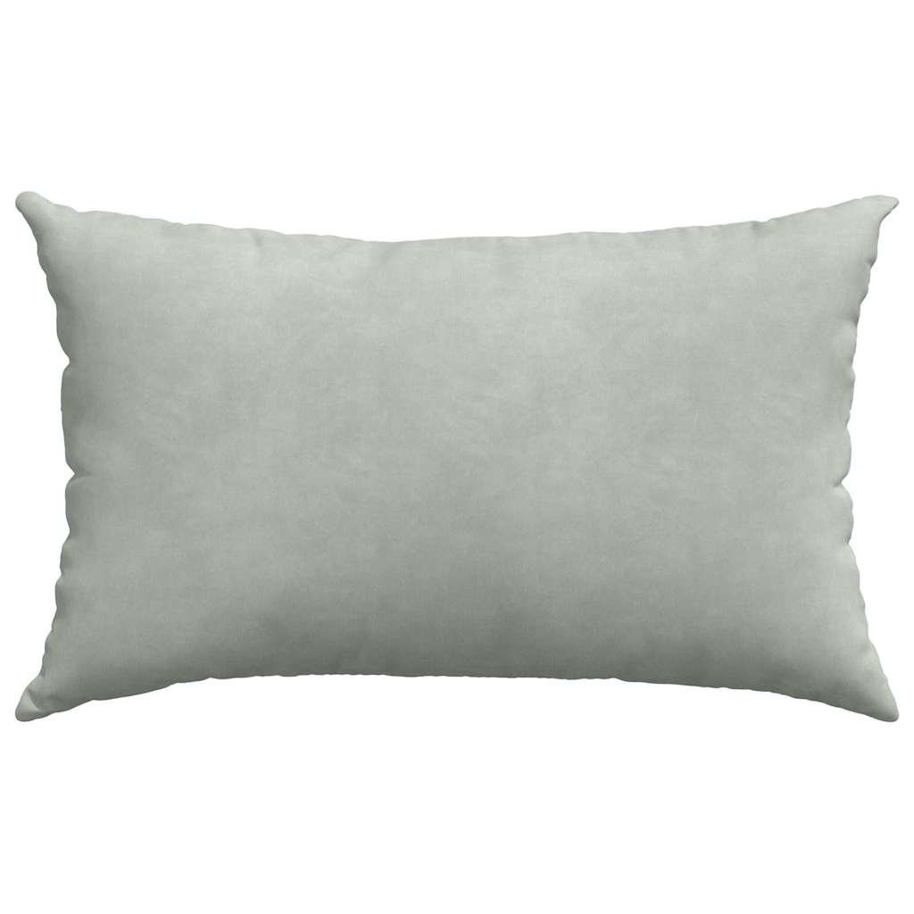 Sofa Cushions 2 Pieces Light Grey 50 x 30 cm Corduroy Fabric