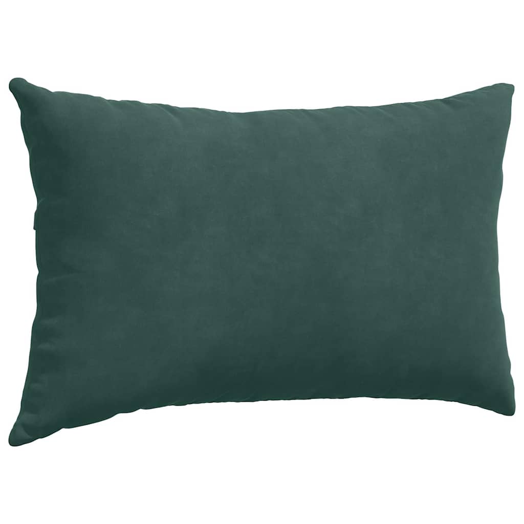 Coussins de canapé, lot de 2, vert foncé, 50 x 30 cm, velours côtelé