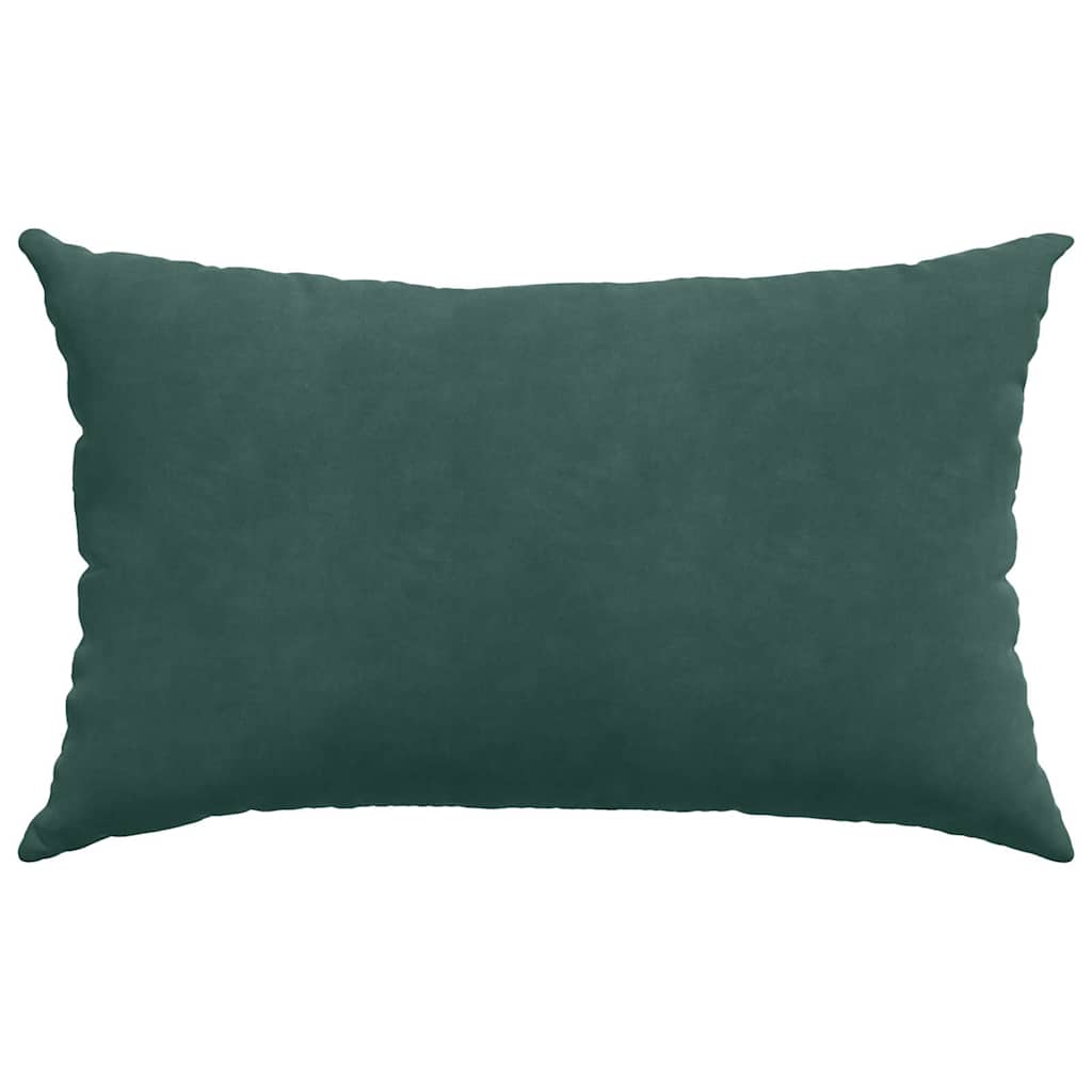 Coussins de canapé, lot de 2, vert foncé, 50 x 30 cm, velours côtelé