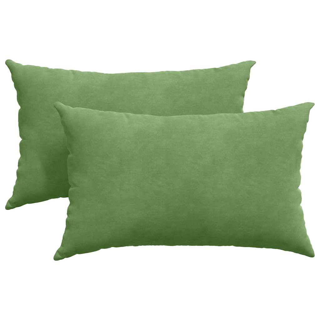 Sofa Cushions 2 Pieces Light Green 50 x 30 cm Corduroy Fabric